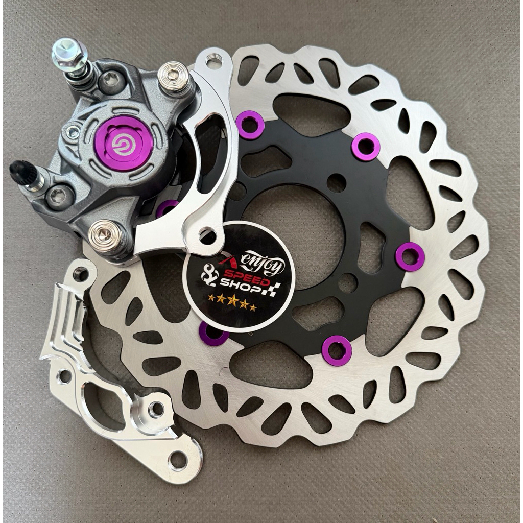 paket kaliper 2p / 2piston big logo coin formula variasi Breket 220mm motor mio smile & Mio sporty 5