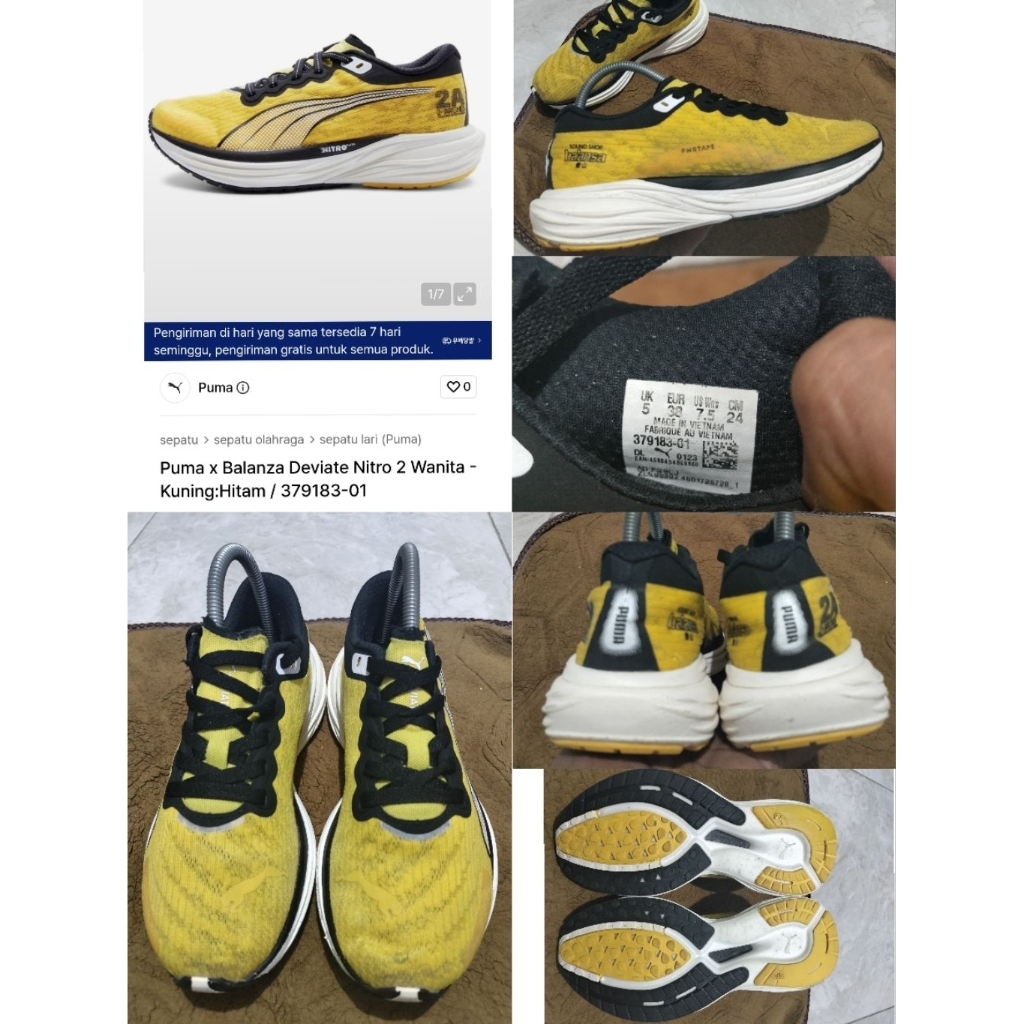 Sepatu Preloved Second Original Puma Deviate Nitro 2 Size 38