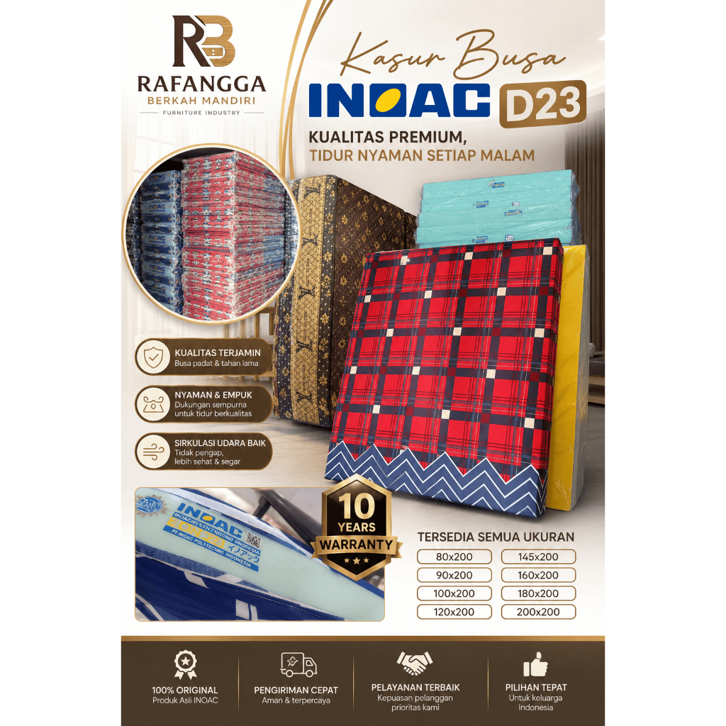 RAFANGGA KASUR BUSA INOAC D23 | KASUR BUSA INOAC D23 ORIGINAL | KASUR BUSA PREMIUM