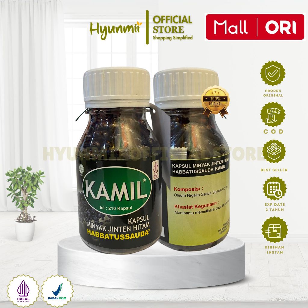 Kamil Habbatussauda Oil Jinten Hitam 210 Kapsul Kamil Habbatussauda Oil ORIGINAL