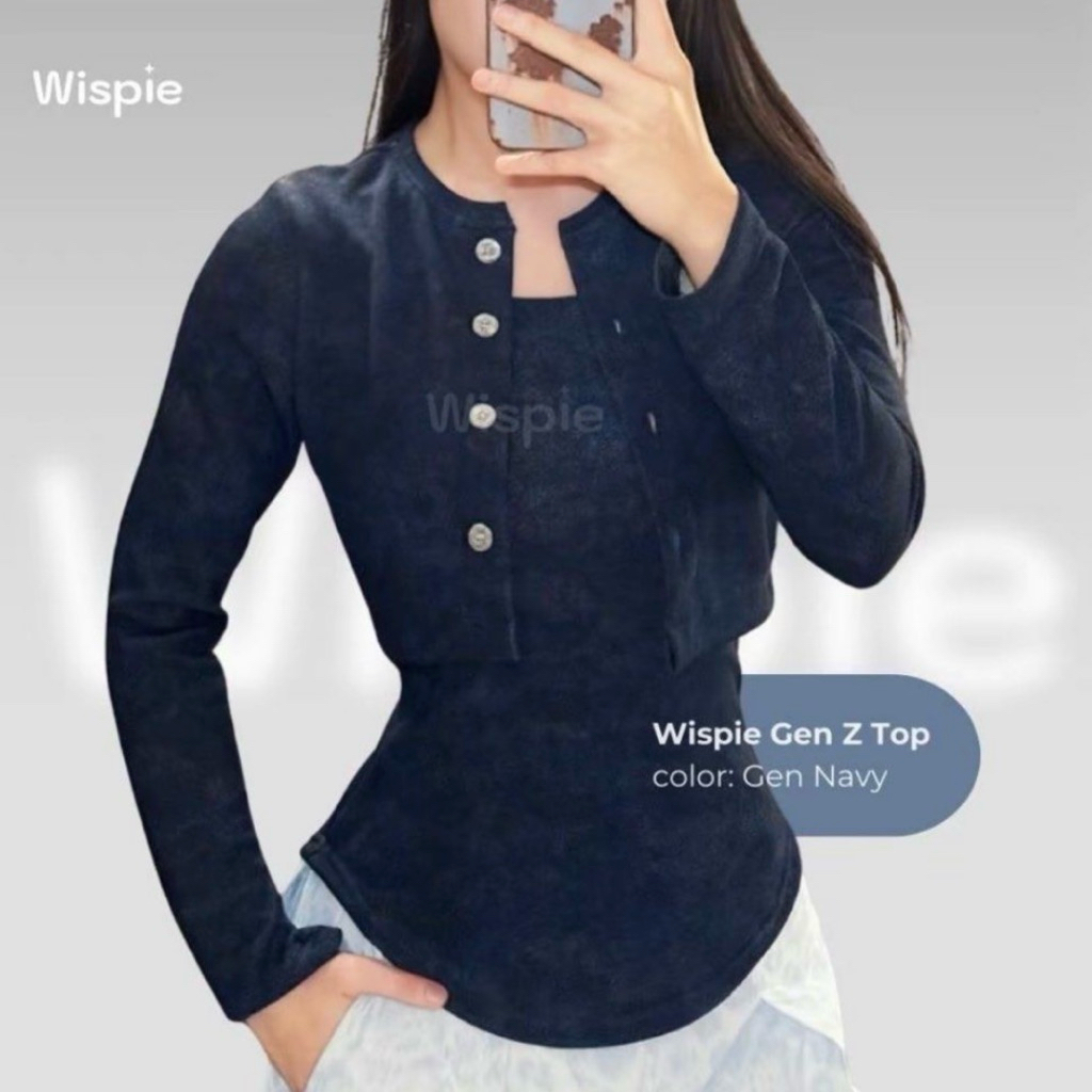 preloved wispie gen z top navy