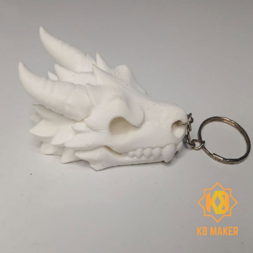 Gantungan Kunci Kepala Naga Tengkorak 3D Print Unik – Aksesoris Tas & Motor Keren | Gantungan Kunci 