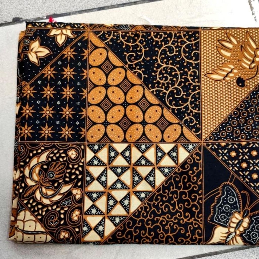 Kain Batik Panjang Jarik Katun Halus Motif Perca Tambal Sewu Seribu Sogan Mewah Jogja Solo Jakarta