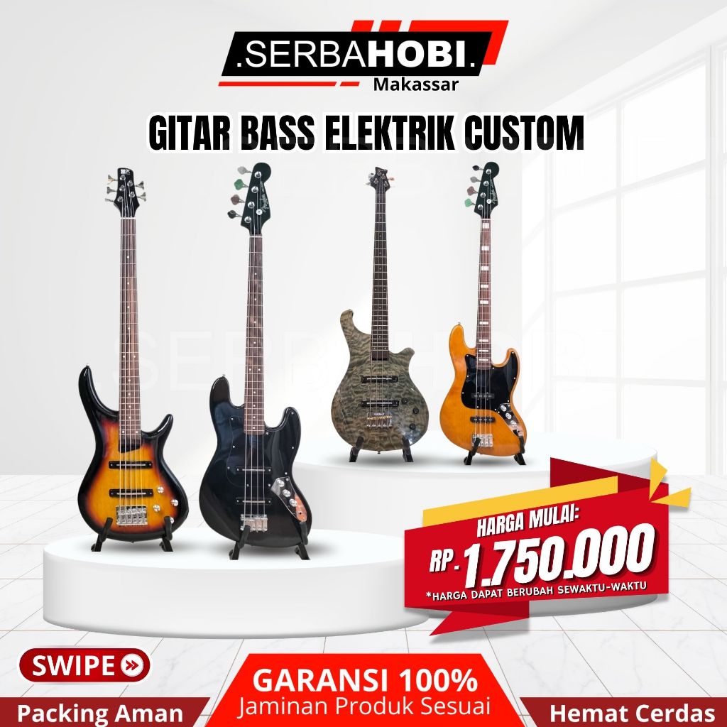GITAR BASS ELEKTRIK FENDER / SDGR / MUSICMAN / SCHECTER CUSTOM MURAH