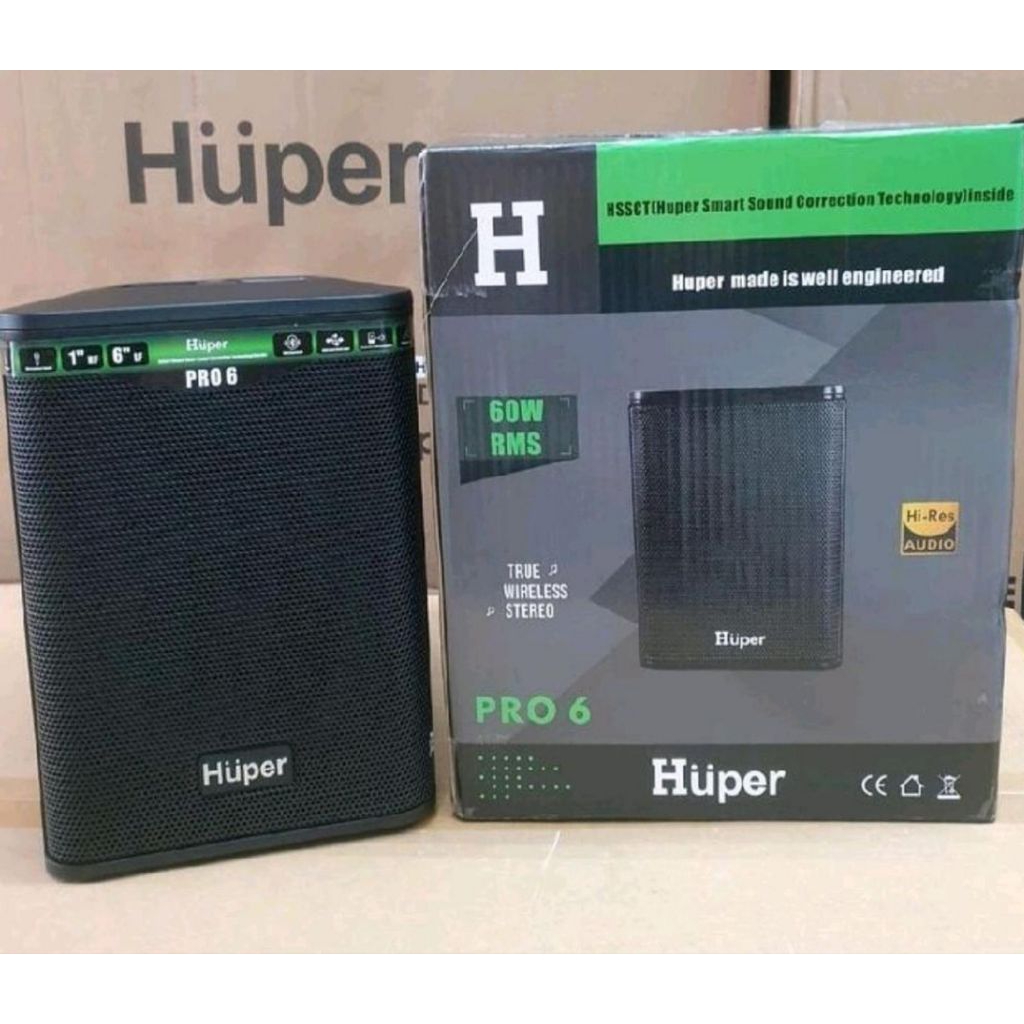 speaker portabel hupper pro 6 bluetooth garansi resmi 1 tahun