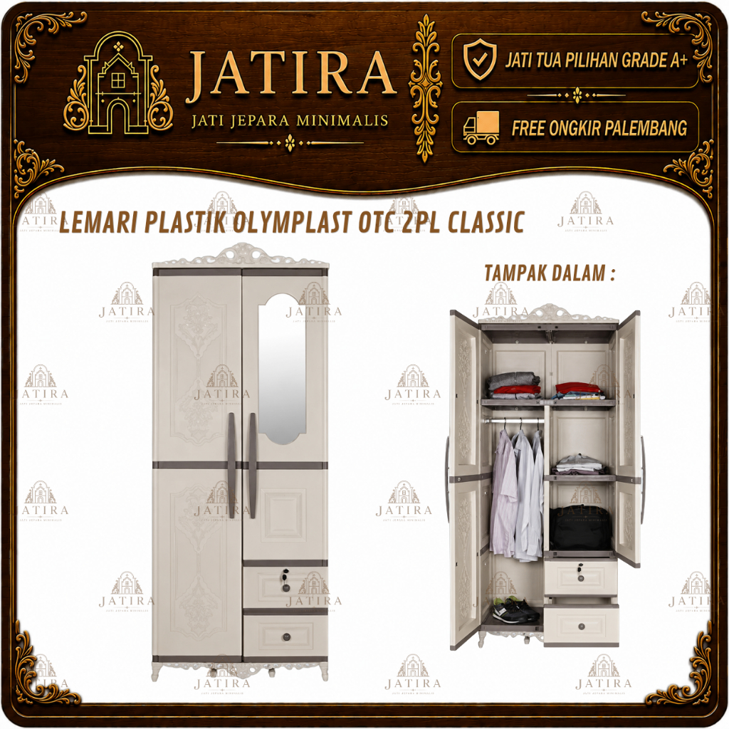 Lemari Pakaian Plastik Olymplast OTC 2PL Classic | Lemari Pakaian 2 Pintu Plastik Olymplast Murah Pa