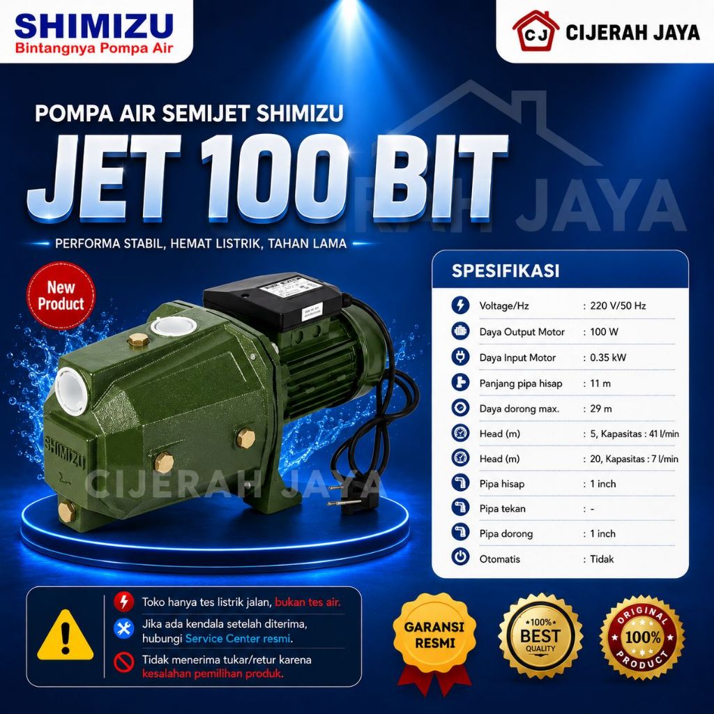 POMPA AIR SHIMIZU JET 100 BIT / SEMI JET100BIT POMPA SHIMIZU JET-100BIT
