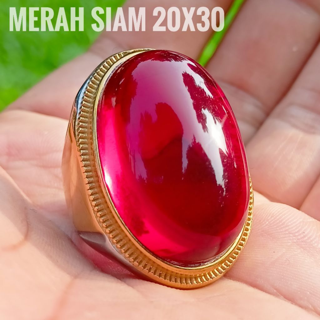 CINCIN BATU AKIK MERAH SIAM JUMBO HIGH QUALITY