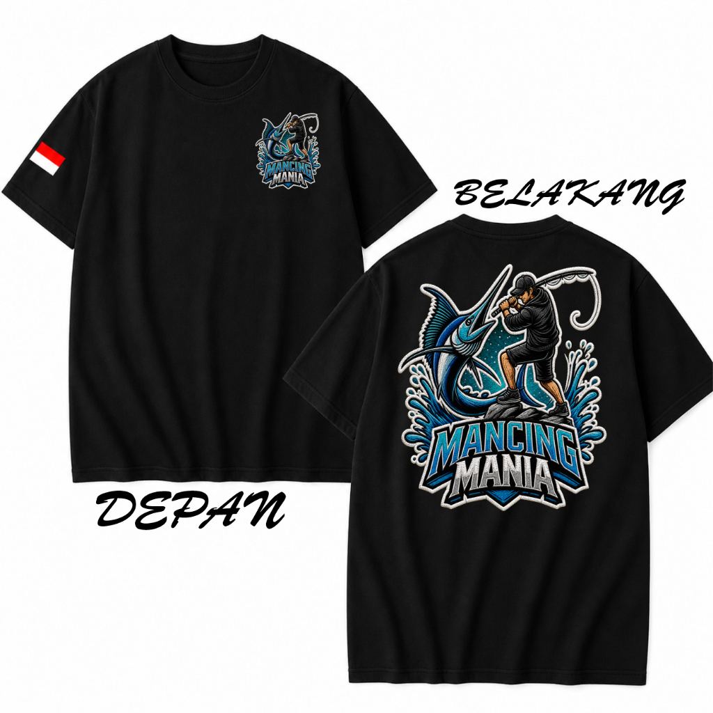 Kaos lengan pendek Kaos premium mancing Mania