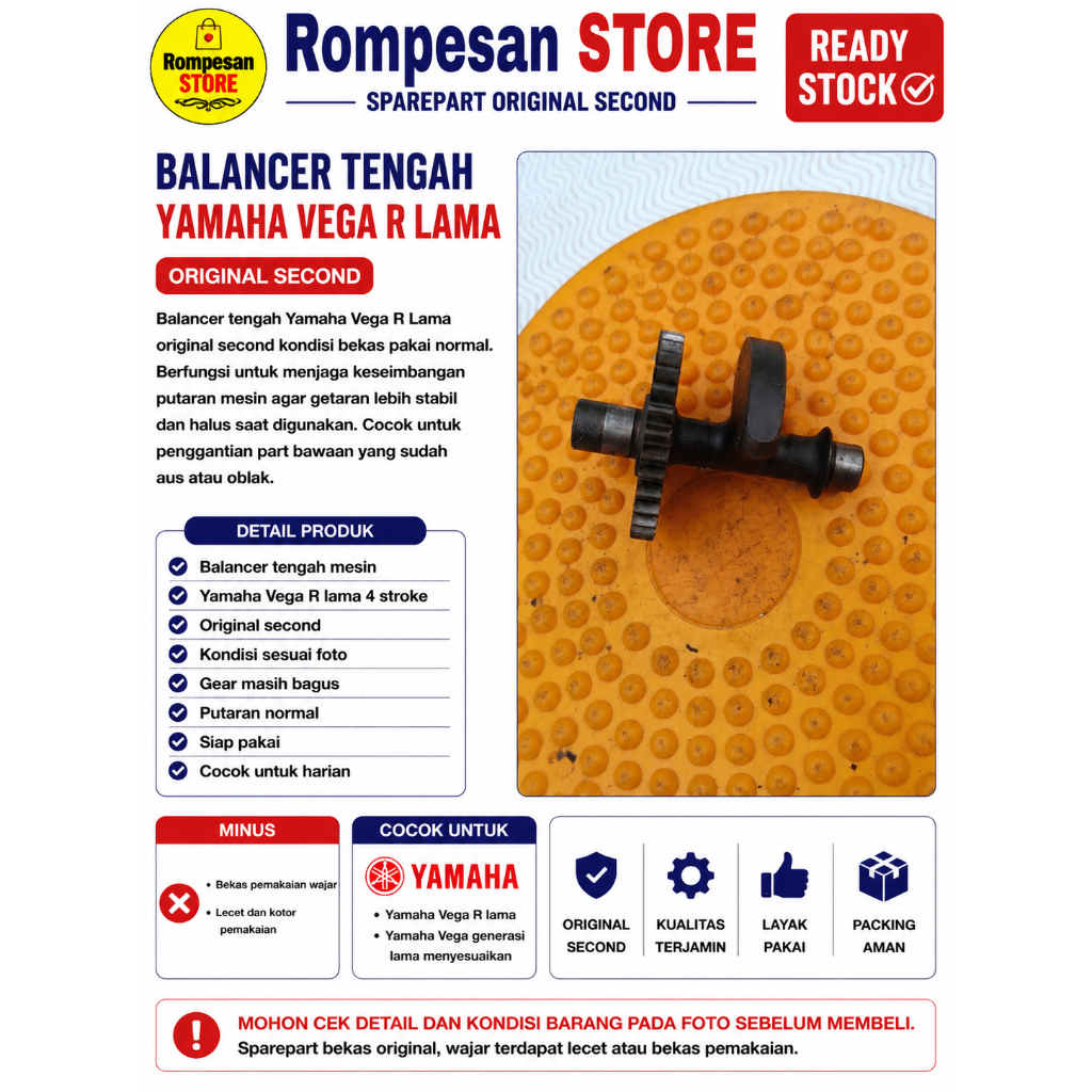Balancer Tengah Yamaha Vega R Lama original second