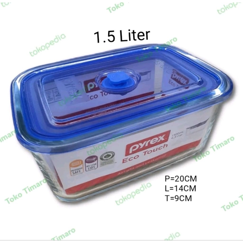PYREX ECO TOUCH RECTANGULAR WADAH PENYIMPANAN MAKANAN