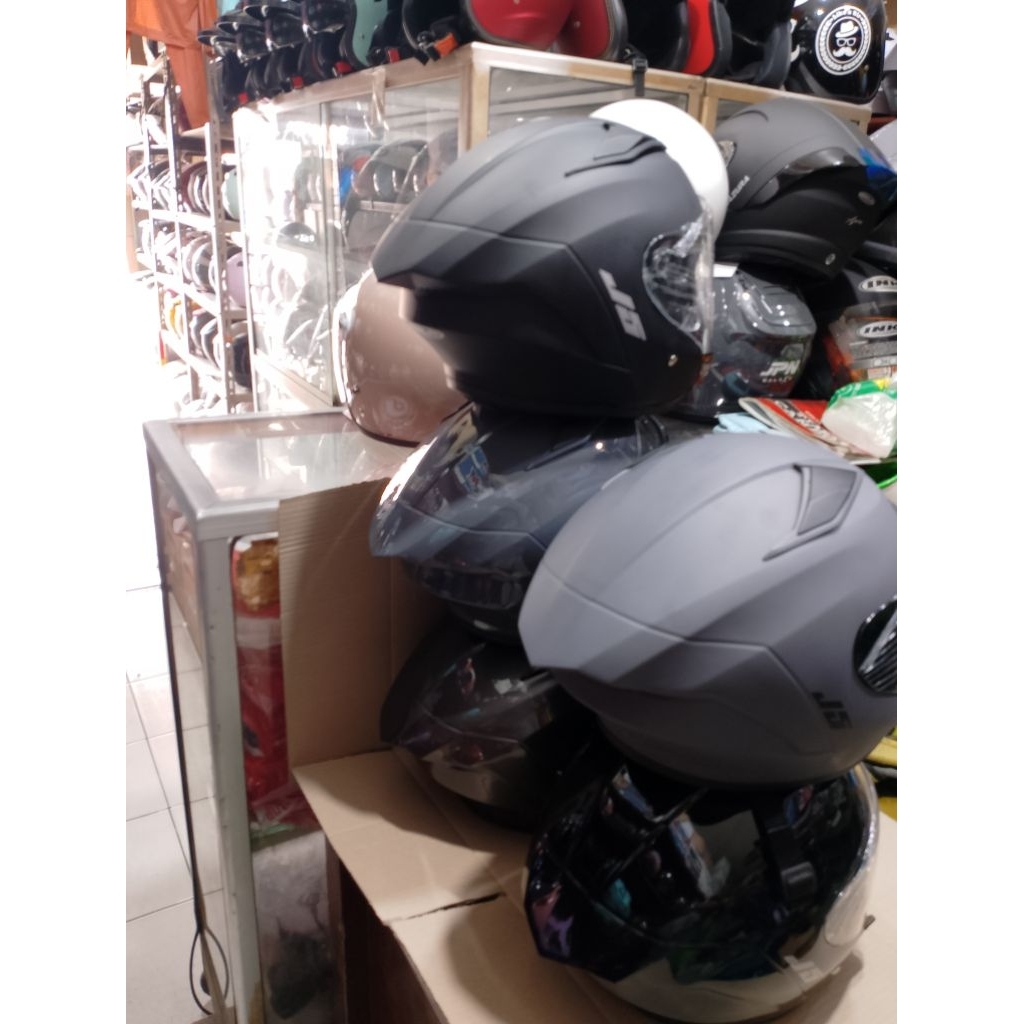 HELM J9/J5 WARNA SOLID ACN XYZ UKURAN DEWASA REMAJA