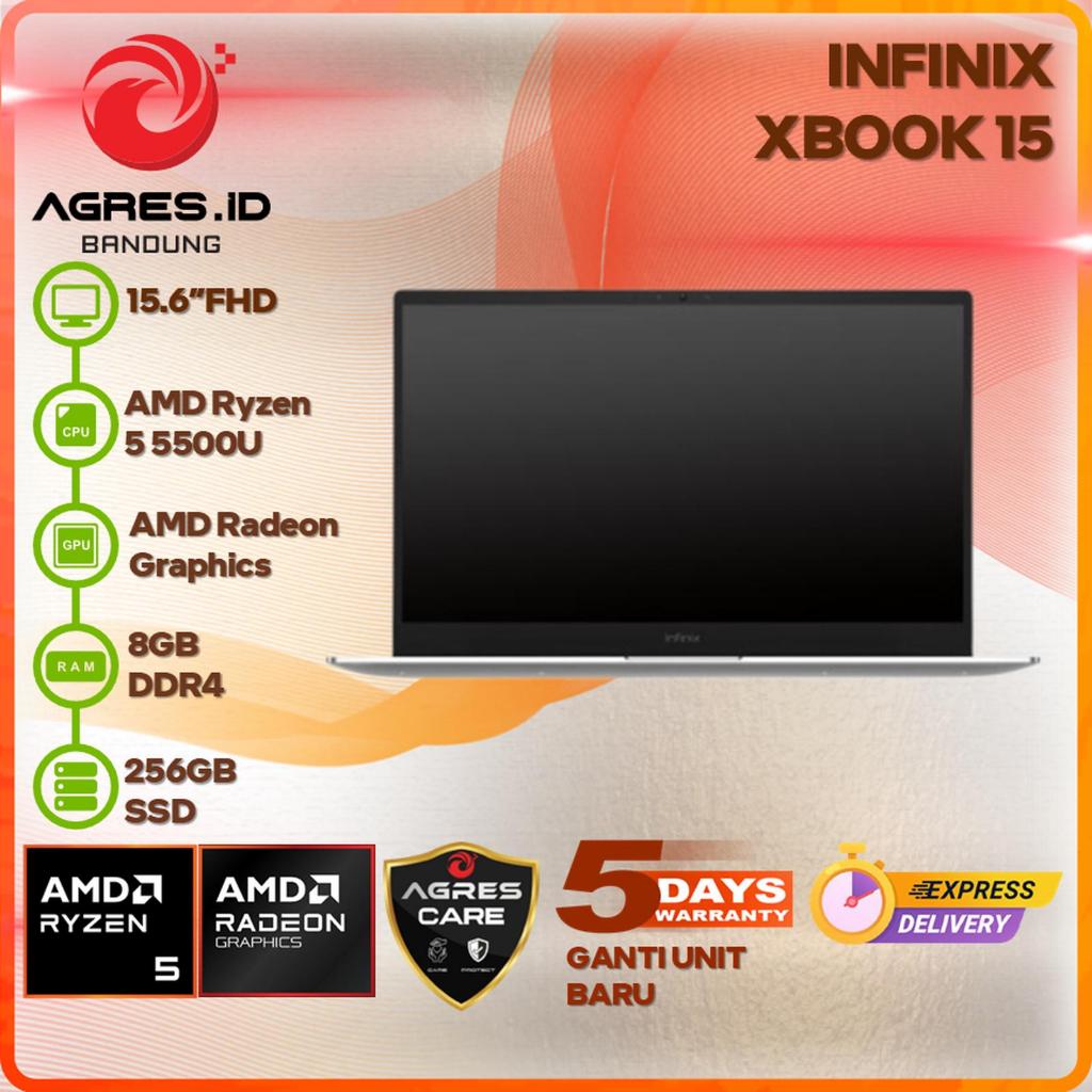 INFINIX XBOOK 15 RYZEN 5 5500U 8GB 256GB 15.6 FHD IPS