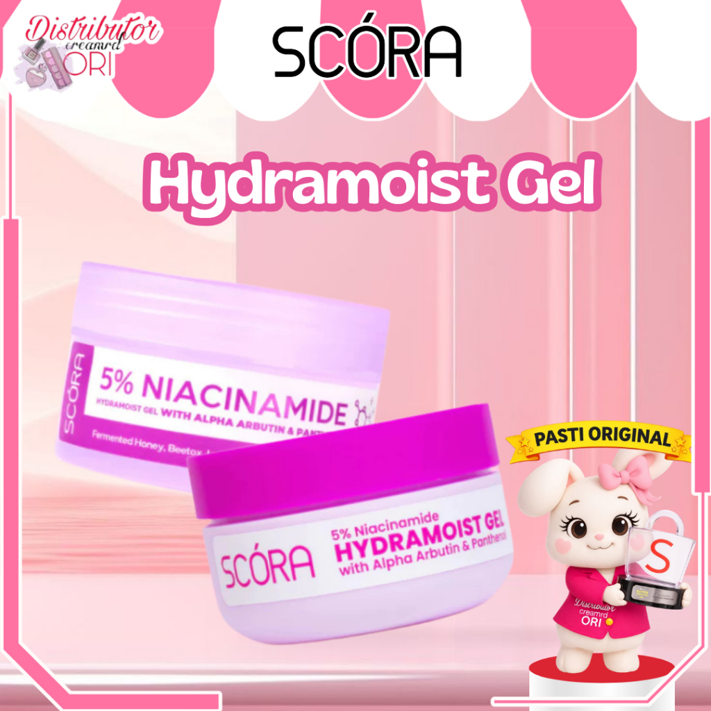 SCORA 5% Niacinamide Hydramoist Gel with Alpha Arbutin & Panthenol | Distributor Cream Ori
