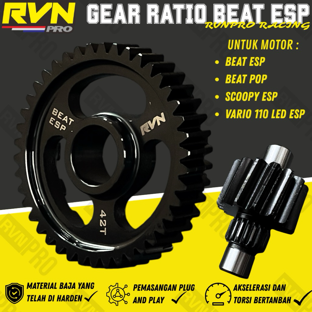 GEAR GIR GIGI RATIO RASIO BEAT FI ESP BEAT POP SCOOPY ESP VARIO 110 LED ESP K44 13/43 13/44 13/45 14