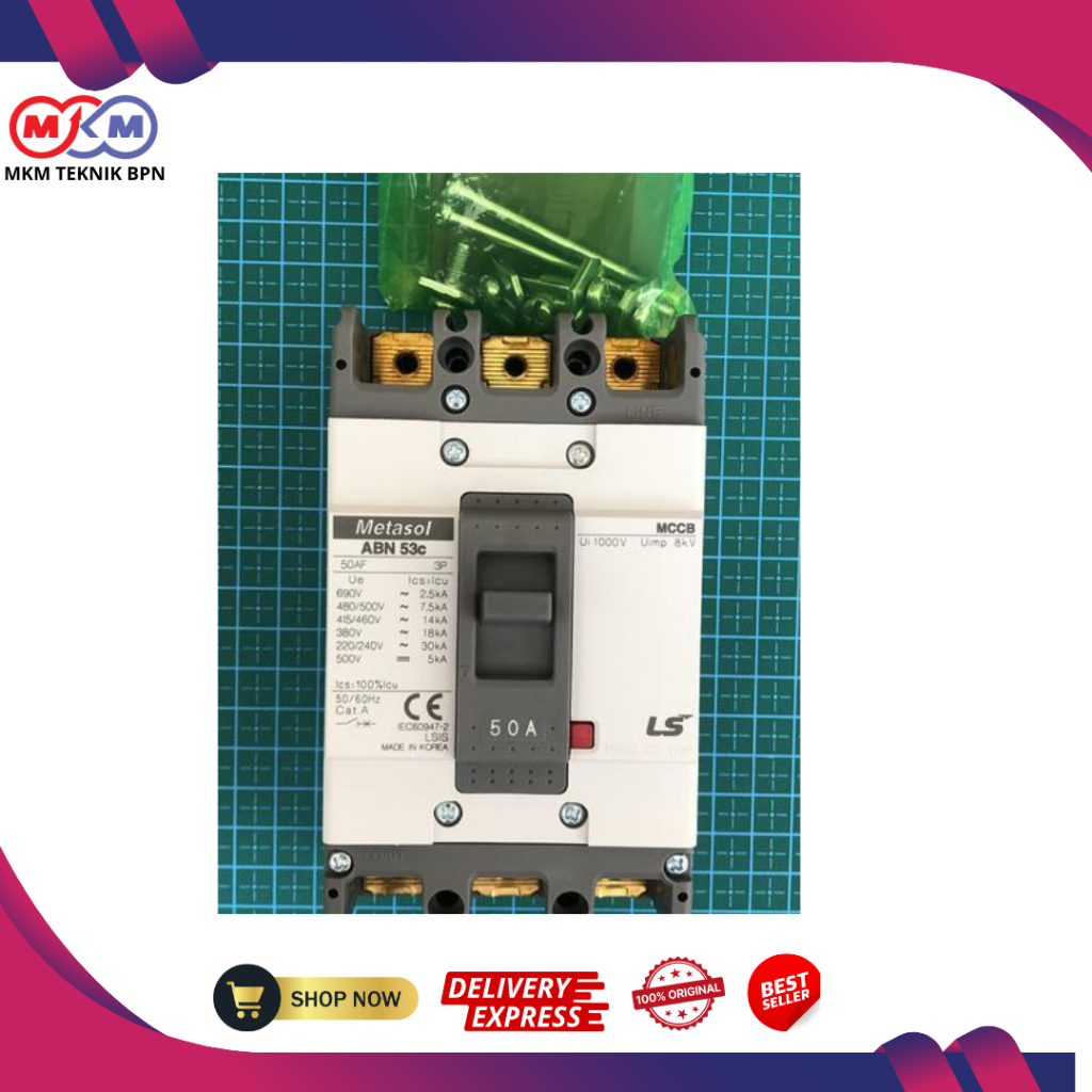 LS ELECTRIC MCCB 3P 50 AMP