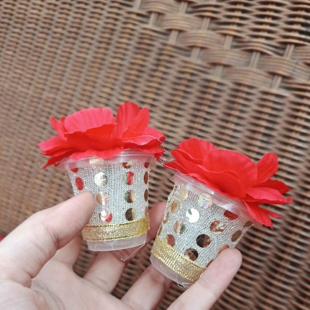[ 25pc ] Tempat Bunga Rampai Polkadot Aqiqah Souvenir