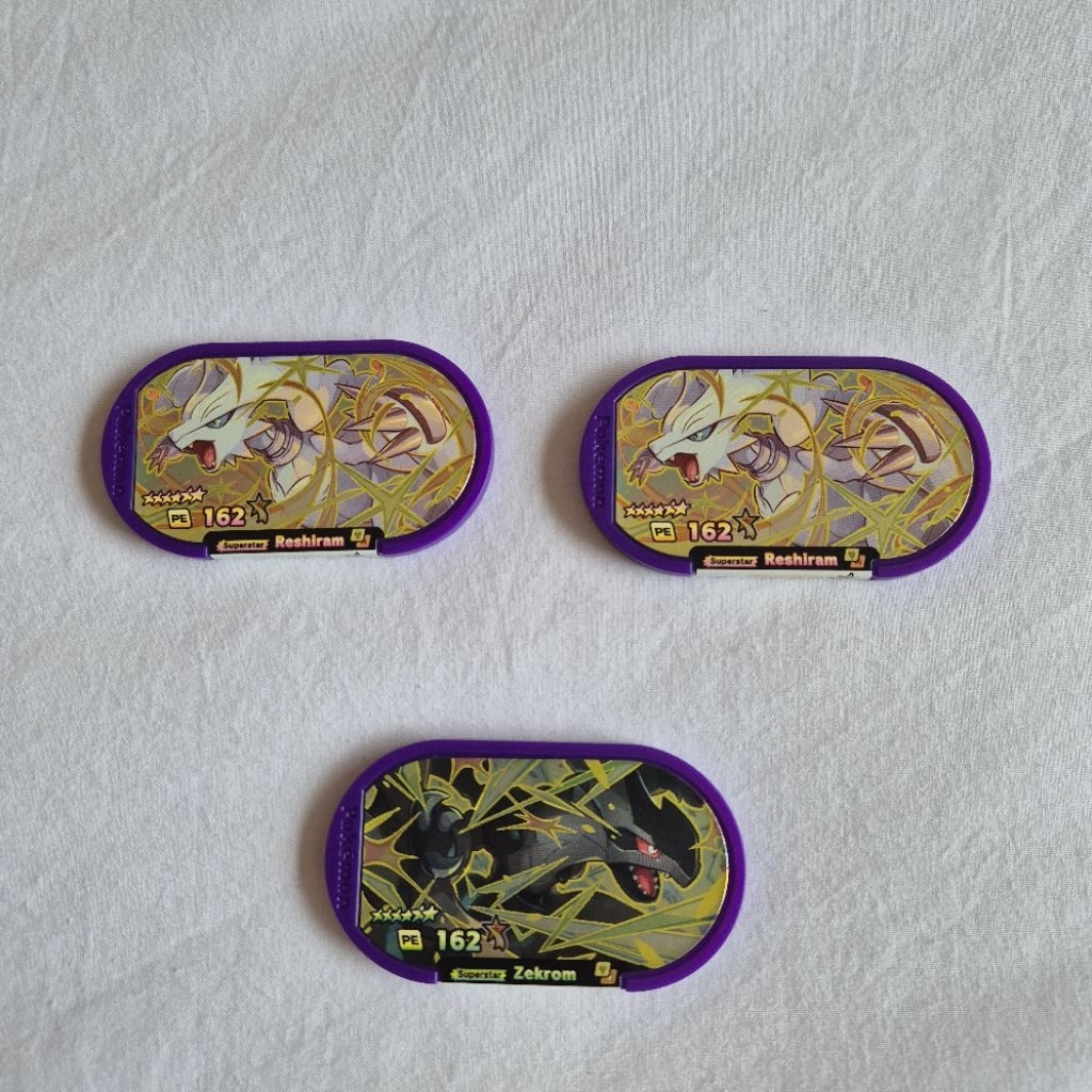 Mezatag Mezastar Superstar Legend Zekrom & Reshiram Original