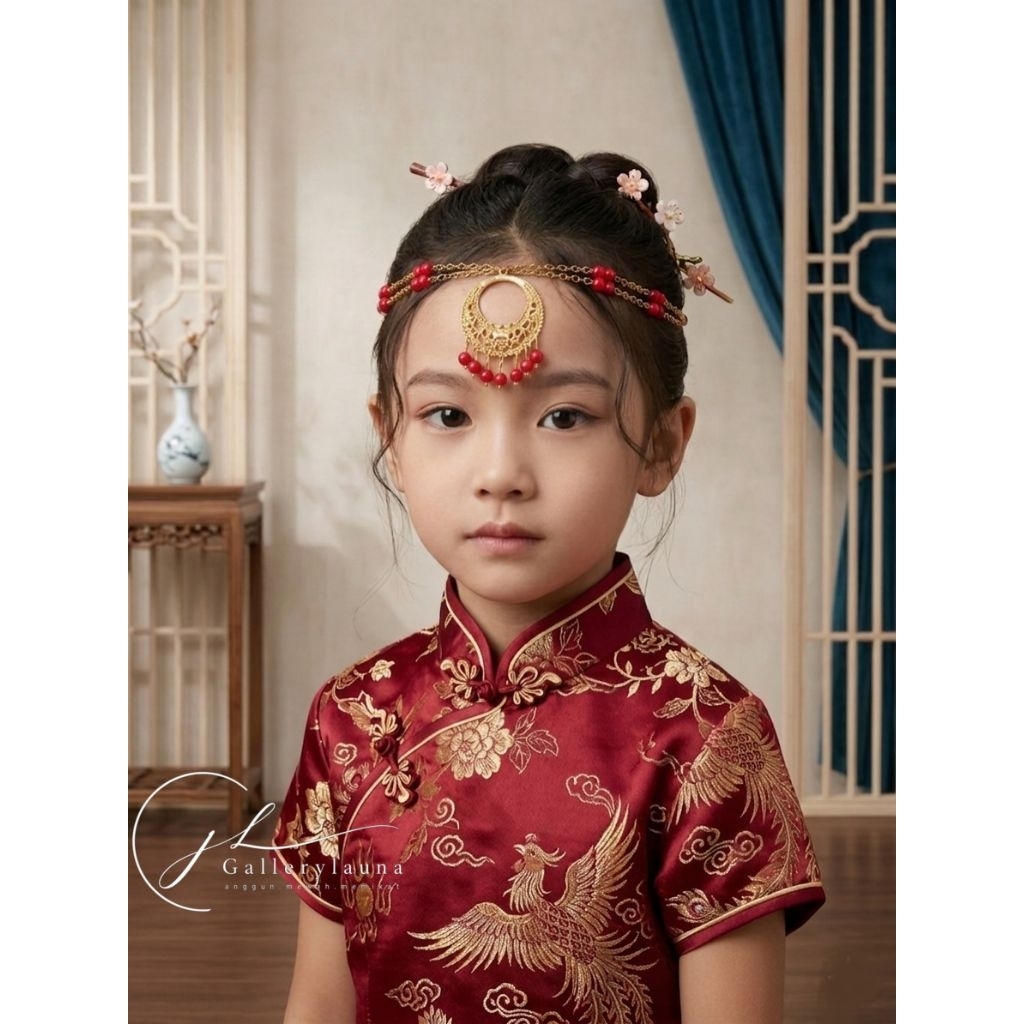 Aksesoris China Hiasan Dahi Hanfu Hiasan Kepala China
