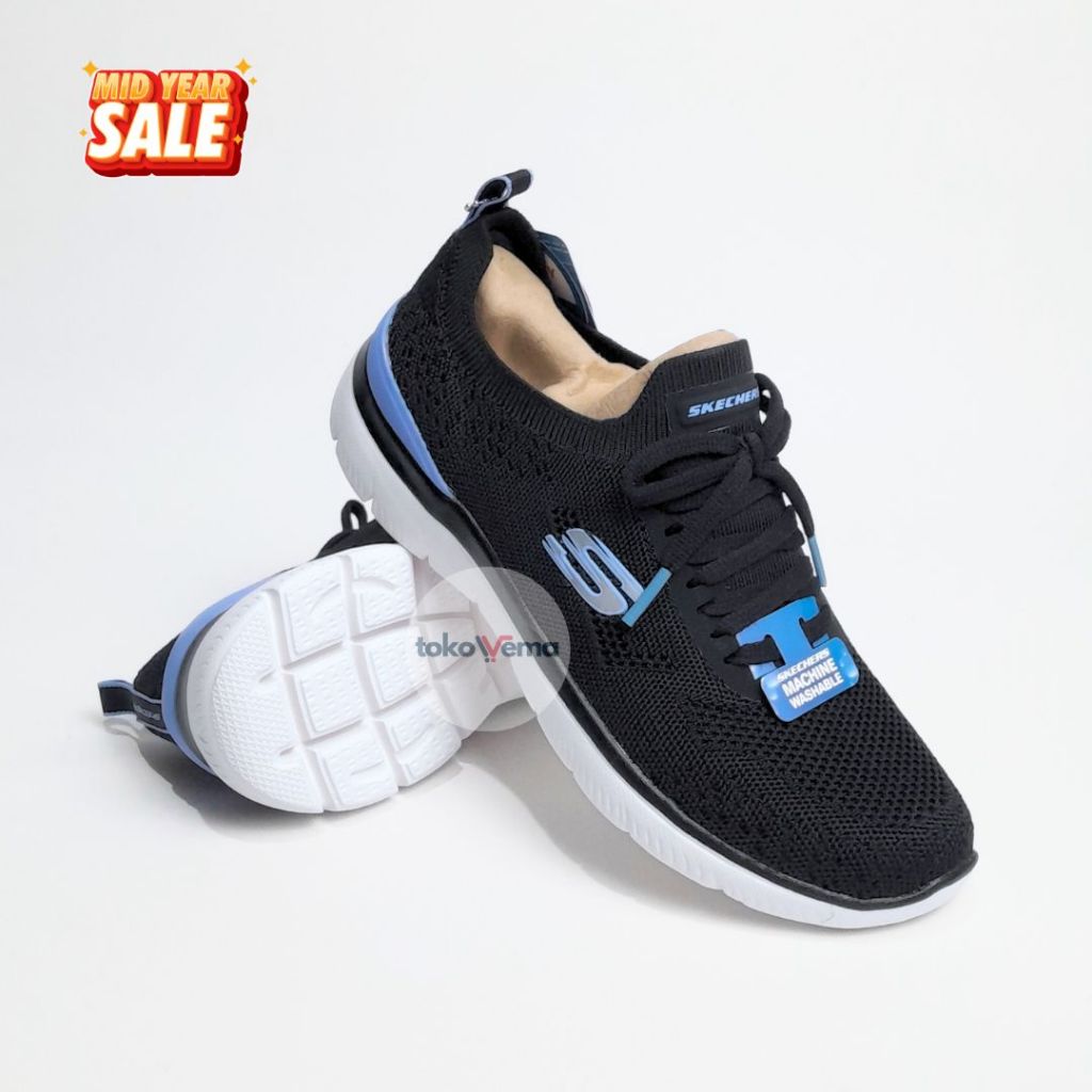 Sepatu Wanita Original - SKE 150122/BKLB - Summits Sneak Peak - Black/Blue