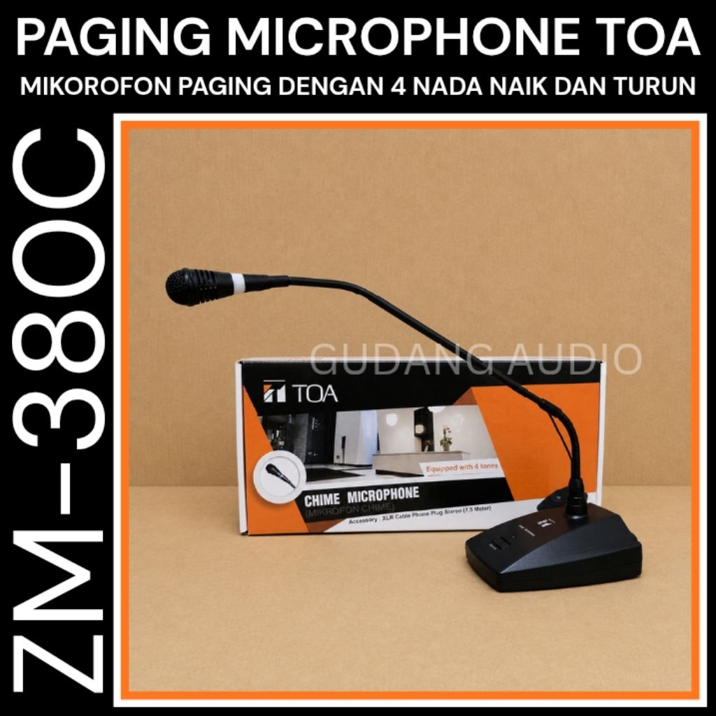 MICROPHONE PAGING TOA ZM-380C ZM 380 C ADA NADA PANGGIL CHIME MIKROFON