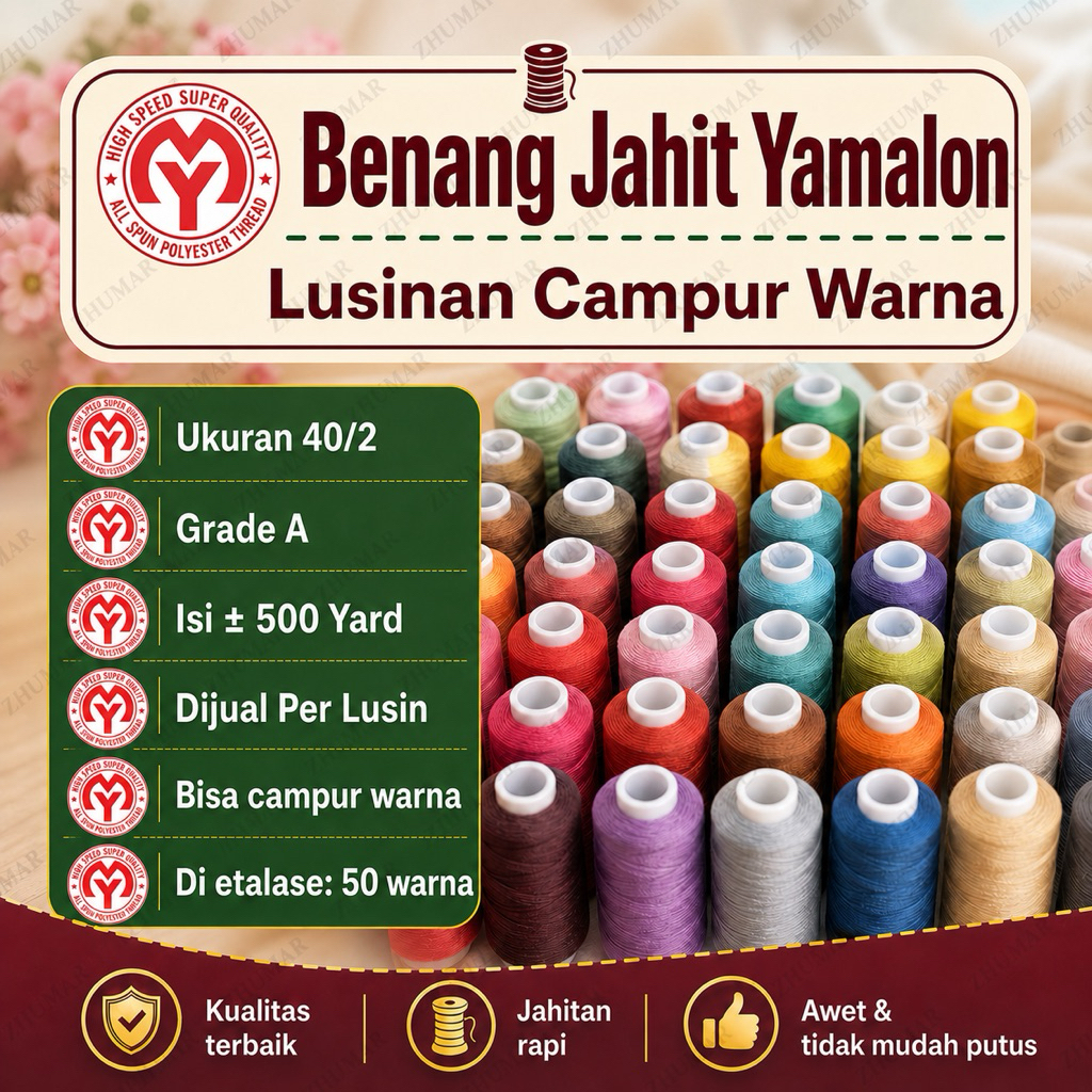 Benang Jahit YAMALON Lusin warna bisa campur