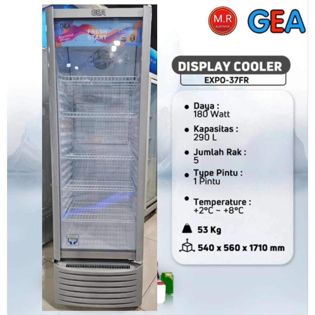 SHOWCASE GEA 5 RAK EXPO-37FR GARANSI RESMI 5 TAHUN