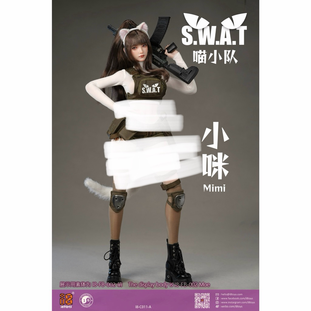 i8TOYS i8-C001 1/6 Meow S.W.A.T (Mimi) Head Sculpt & Clothing Set