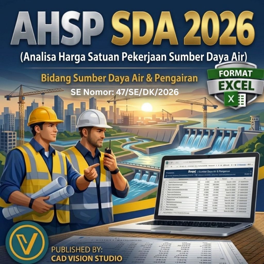Analisa Harga Satuan Pekerjaan (AHSP) SUMBER DAYA AIR (SDA) Tahun 2026 Format Excel