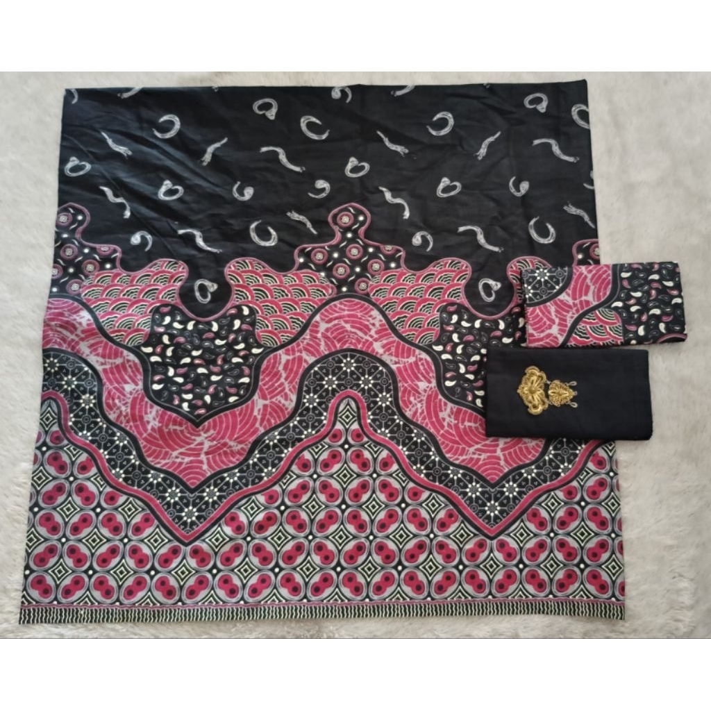Kain Batik Jarik Kebaya Kode 858 Couple Katun Printing Sogan Lawasan Seragam Bridesmaid Meteran Tj