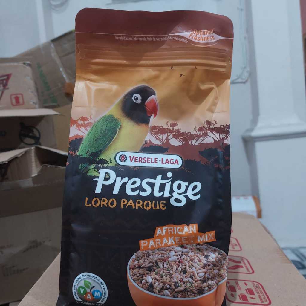PRESTIGE LOVEBIRD 1 KILO PAKAN LOVEBIRD BERKUALITAS IMPORT PRESTIGE LORO PARQUE AFRICAN MIX ATAU PRE