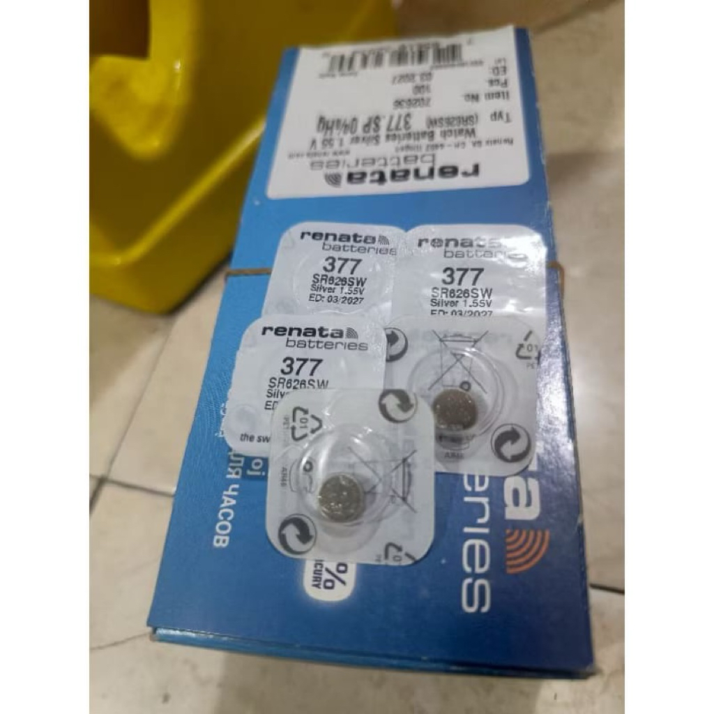 ORIGINAL Baterai Jam TANGAN Renata 626 SR626SW 377 silver Oxide 0% mercury Import Anti bocor