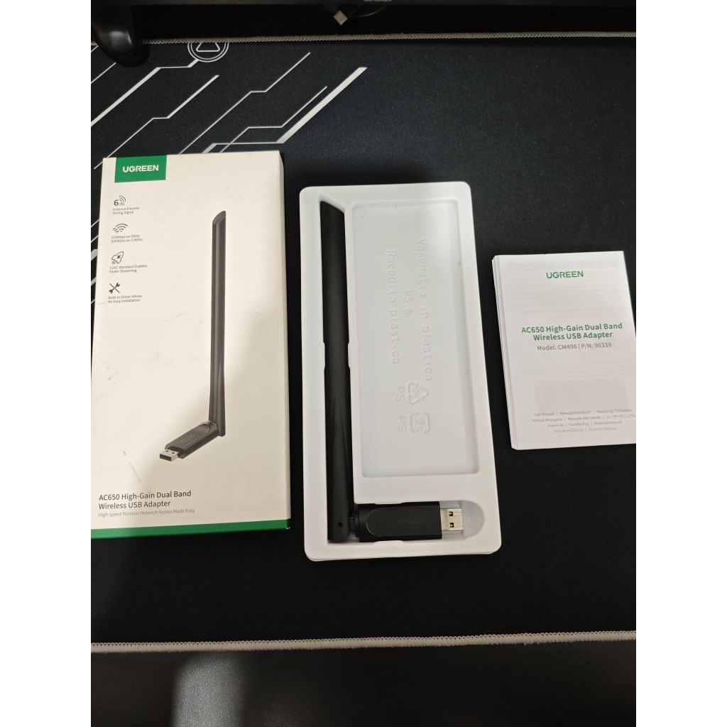 UGREEN CM946 USB WIFI: Dongle USB Wifi Receiver 2.4GHz 5GHz