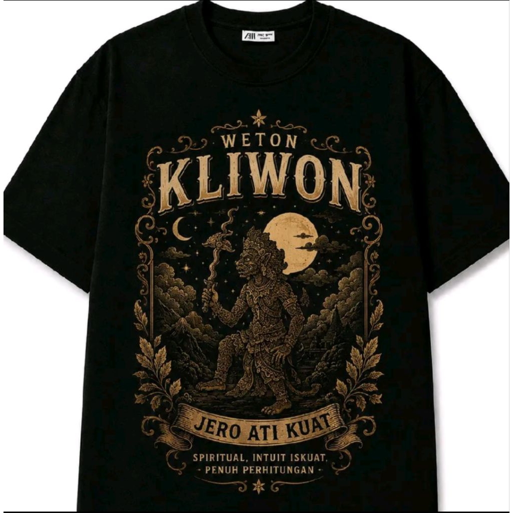 Kaos Unisex Weton Jawa  Weton Kliwon  Jero Ati Kuat