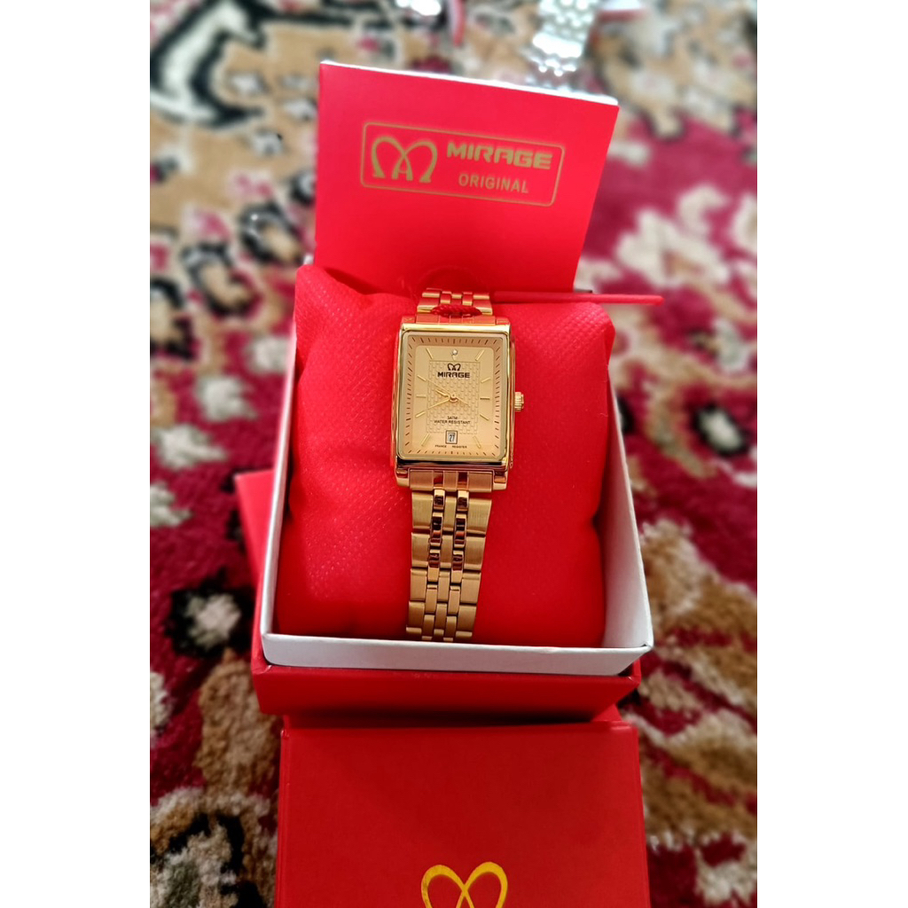 Jam Tangan Pria Mirage Analog Kasual Segi Klasik Kasual Formal Original