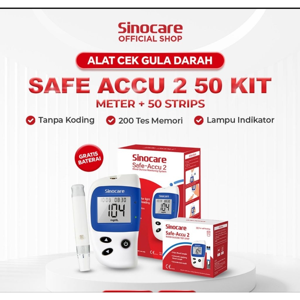 Alat Cek Gula Darah digital lengkap
