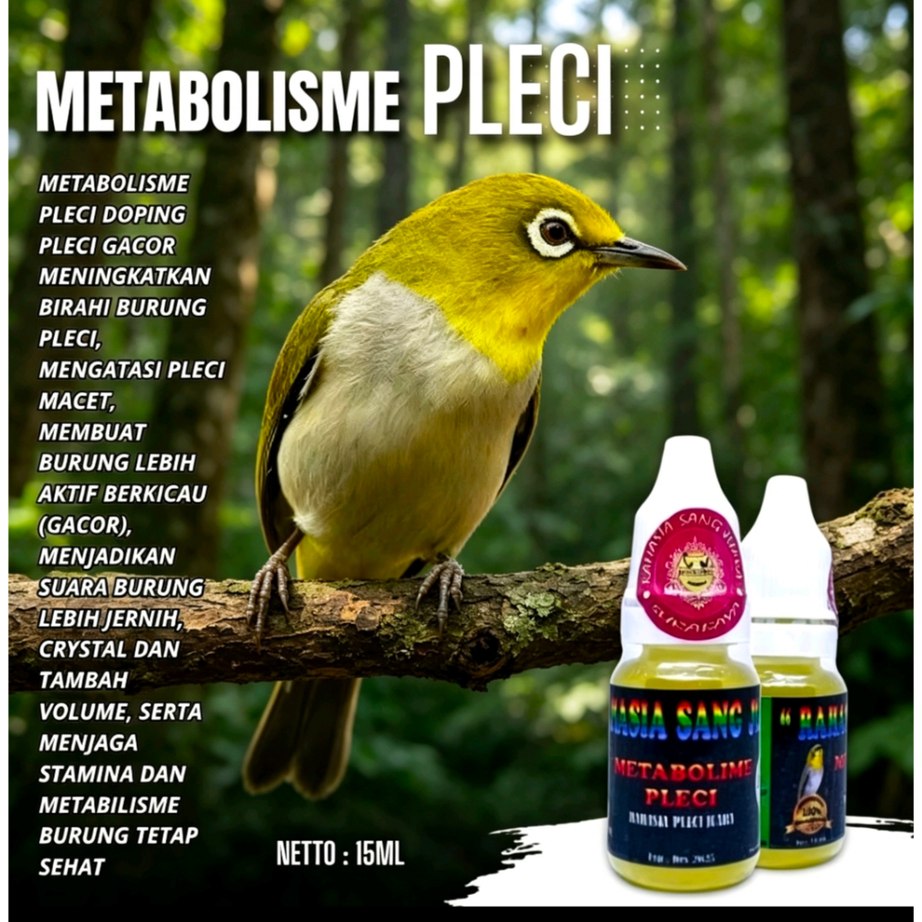 Metabolisme Burung Pleci Vitamin Burung Pleci 15ml