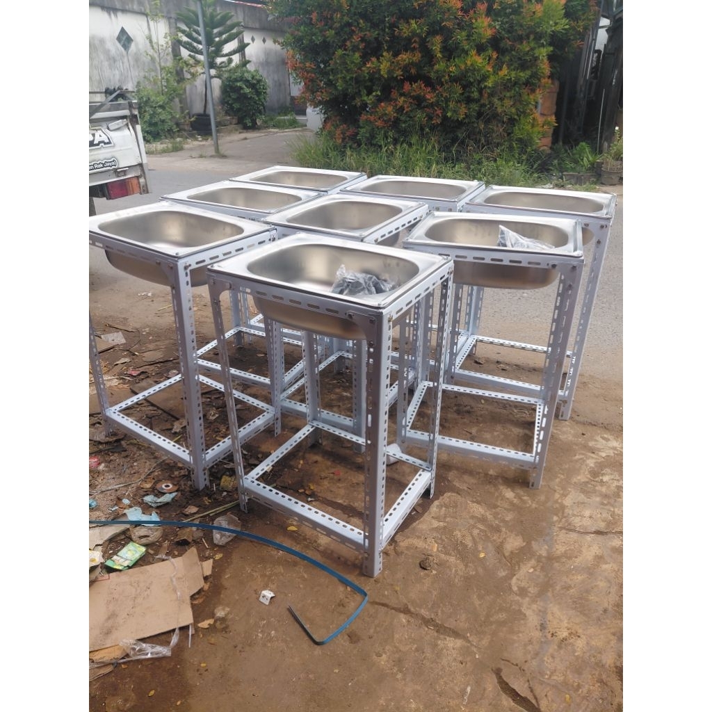 wastafel tempat cuci piring, +selang T80xP50xL40