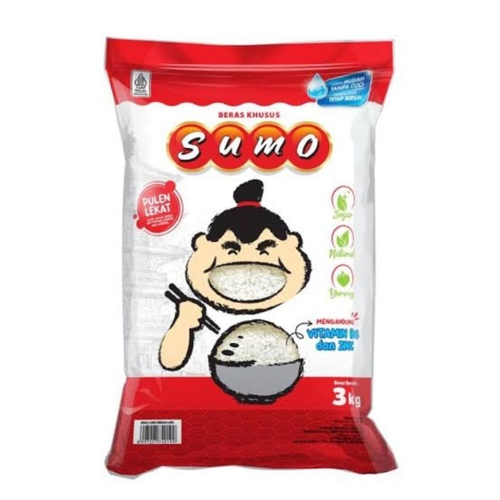 Sumo Beras 3kg Kemasan Merah Rice