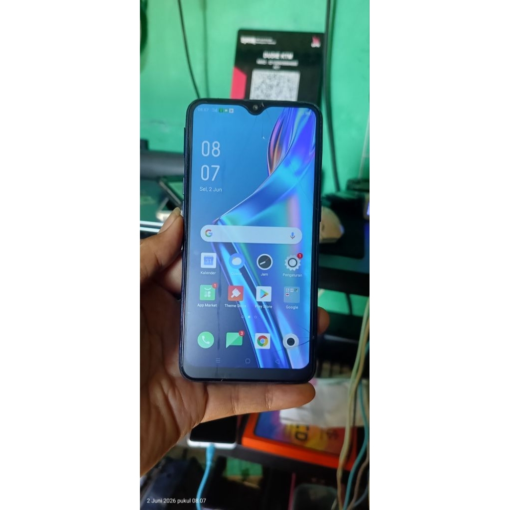 oppo A12 minus retak bisa pakai
