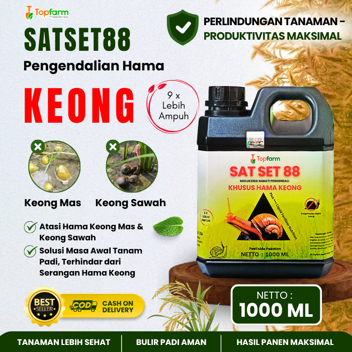 Obat Hama Keong Mas / Pestisida Hama Keong Mas / Pestisida Topfarm / Obat Hama Padi Keong Sawah