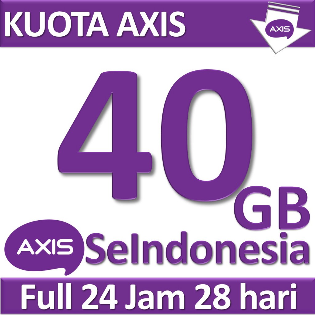 Paket Internet AXIS Unlimited 40GB 28 Hari Full 24 Jam All Jaringan