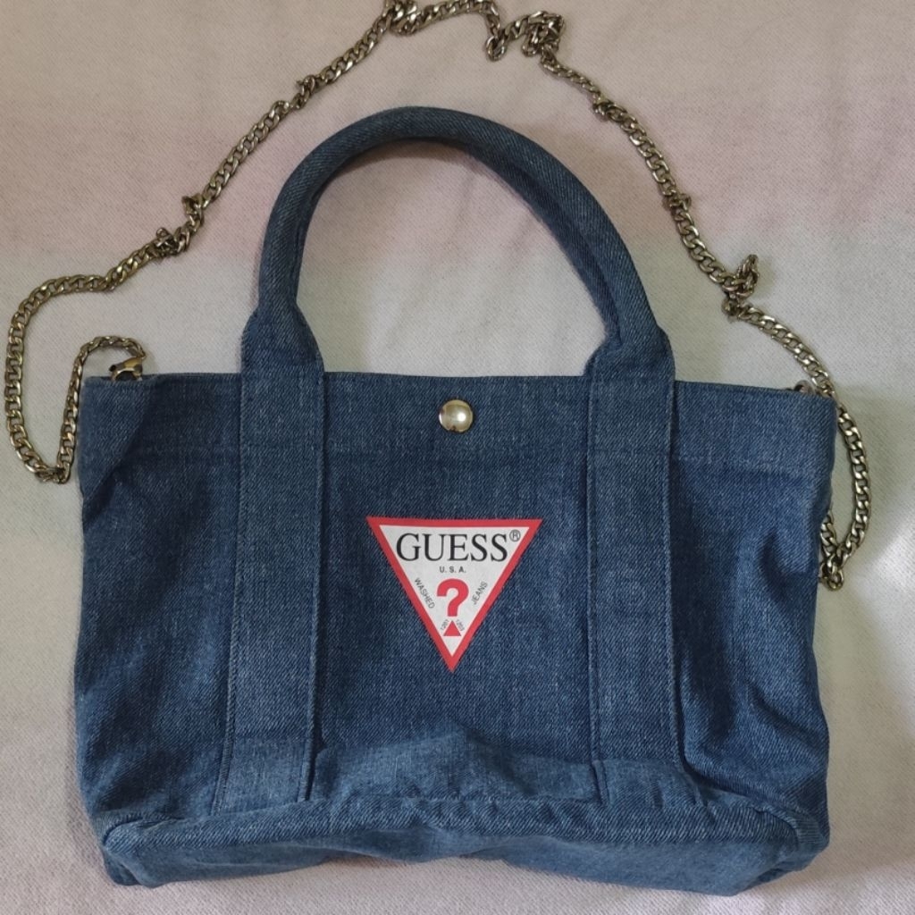 Tas Guess Denim Totebag Slingbag Preloved
