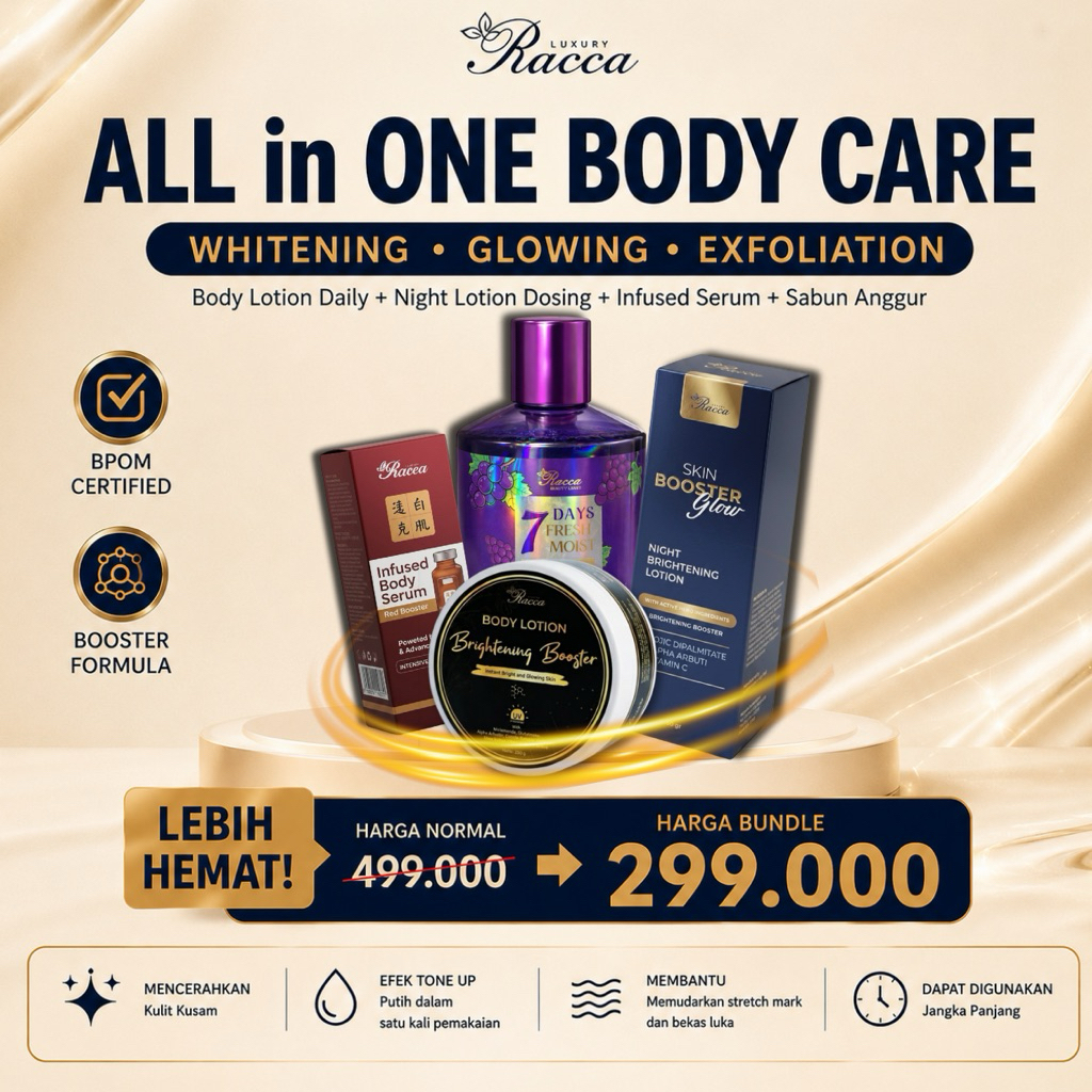 [ 4 PCS ] [ ALL in ONE ] BODY CARE WHITENING, GLOWING, EXFOLIATION [Body Lotion Daily + Night Lotion