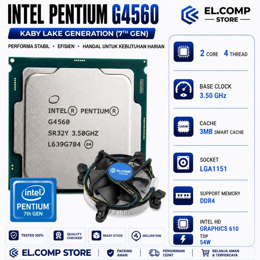 PROCESSOR INTEL G4560 TRAY + FAN INTEL LGA 1151