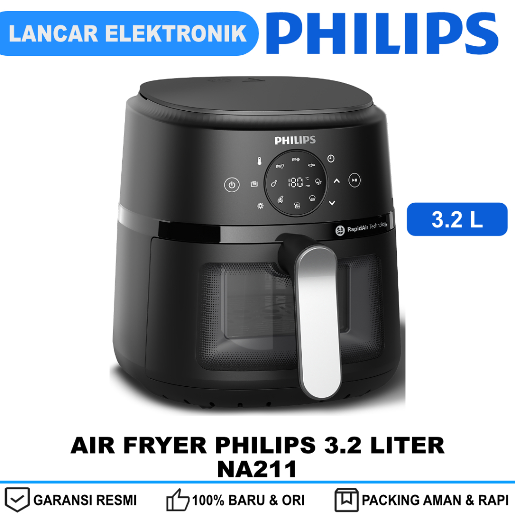 Air Fryer Philips 3.2 Liter 2000 Series NA211