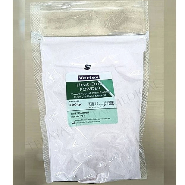 Powder Akrilik Vertex HEAT CURE/ Acrylic powder Vertex HC/ Akrilik gigi palsu