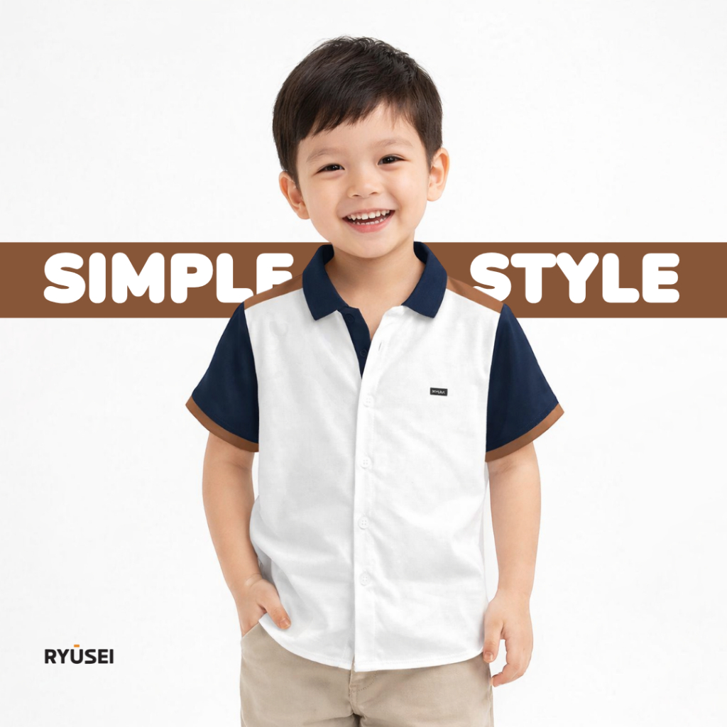 Ryusei Kemeja Anak Kasagi CMB White