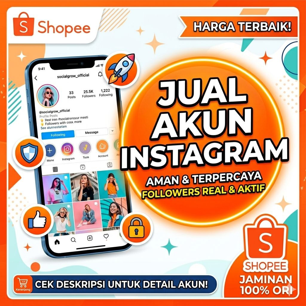JUAL AKUN INSTAGRAM FOLLOWERS REAL & AKTIF (AMAN & TERPERCAYA)