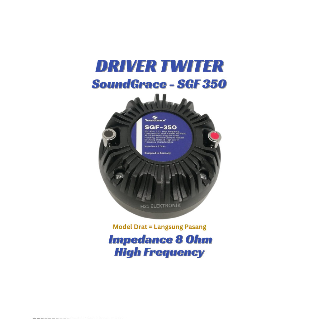 Tweeter Driver Soundgrace D3 Seri SGF 350 Twitter Sound Grace SGF 350 Watt Original / Driver Tweeter